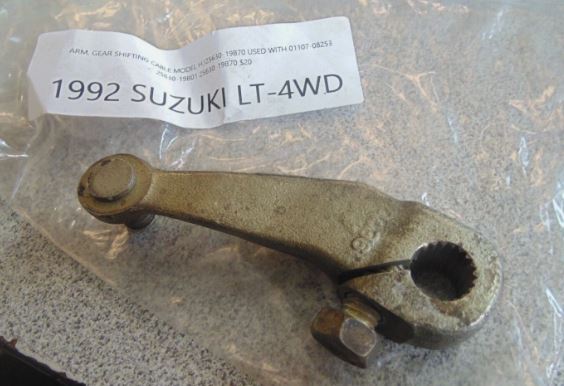 1992 SUZUKI LT-4WD ARM GEAR SHIFTING CABLE MODEL H 25630-19B70 USED WITH 01107-0