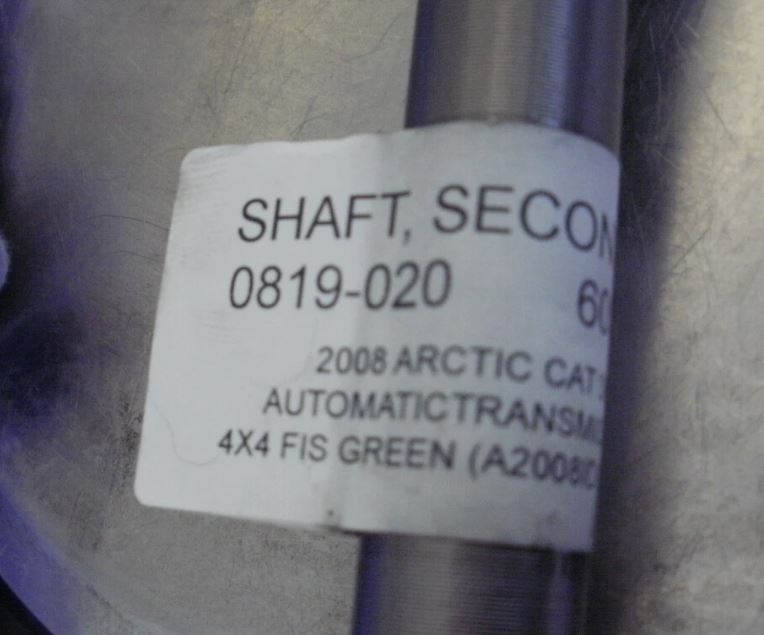 2008 ARCTIC CAT 366 4X4 SHAFT, SECONDARY DRIVEN 0819-020