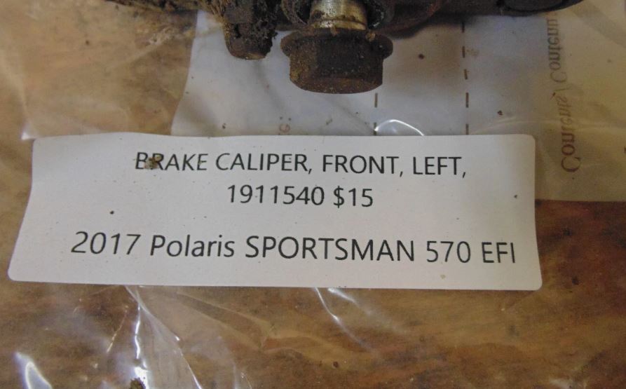 2017 POLARIS Sportsman 570 BRAKE CALIPER FRONT LEFT 1911540