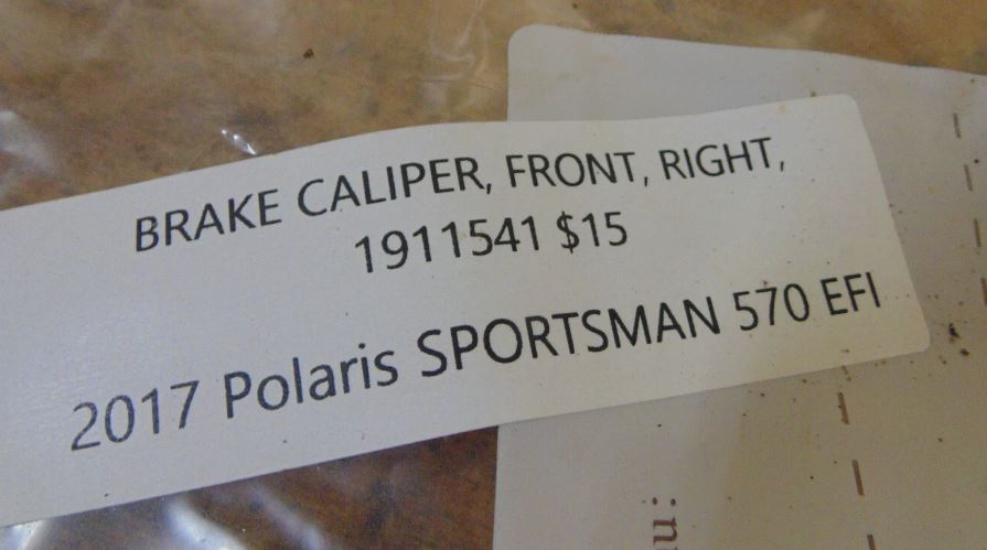 2017 POLARIS Sportsman 570 BRAKE CALIPER FRONT RIGHT 1911541