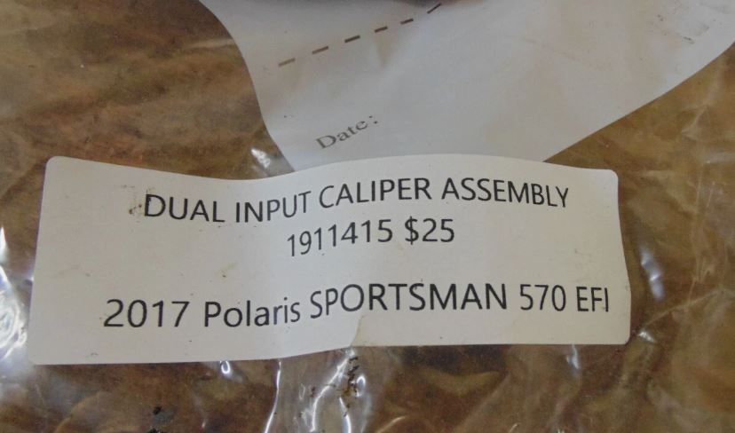 2017 POLARIS Sportsman 570 DUAL INPUT CALIPER ASSY 1911415