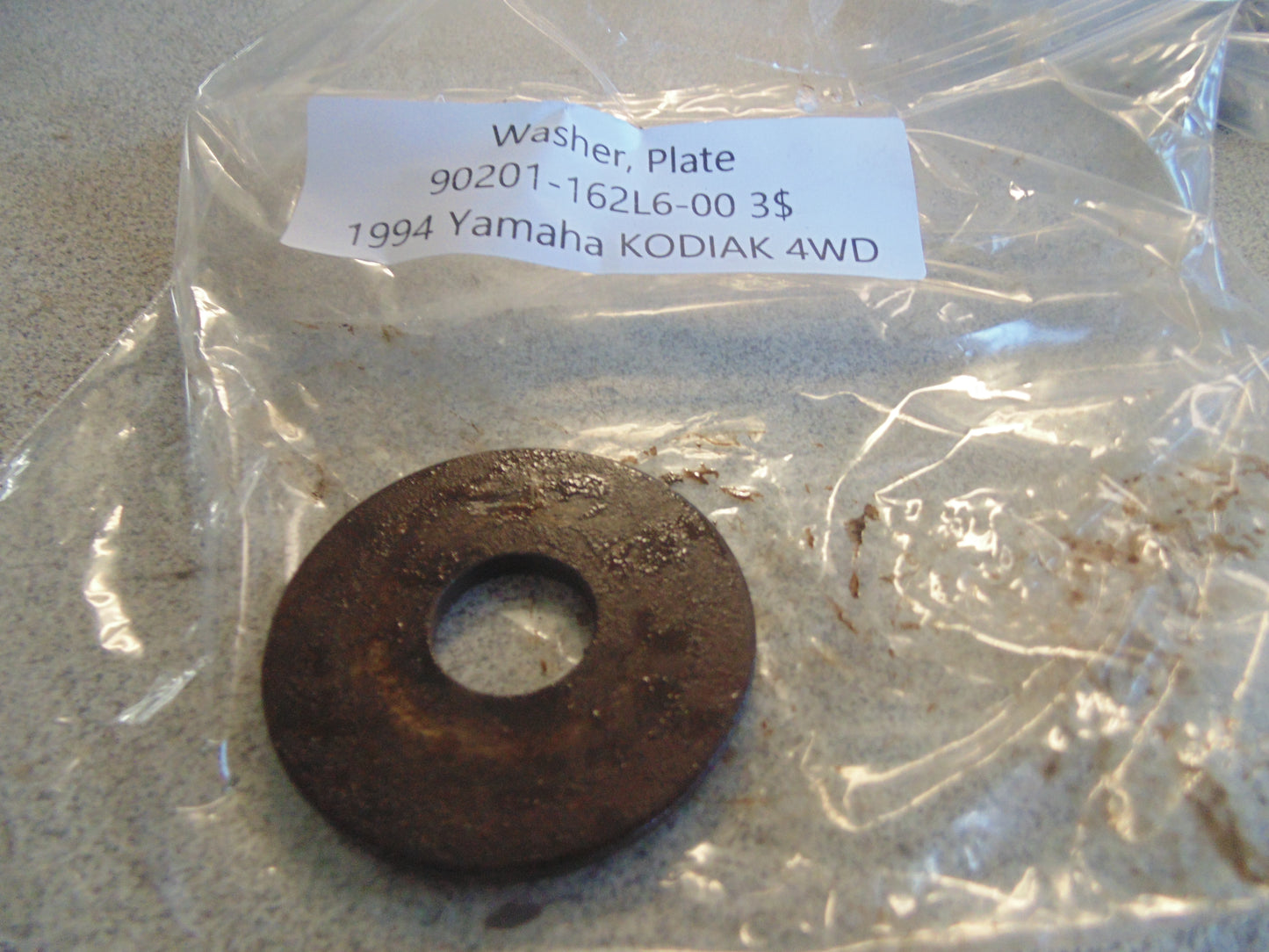 1994 YAMAHA KODIAK 4WD WASHER PLATE 90201-162L6-00