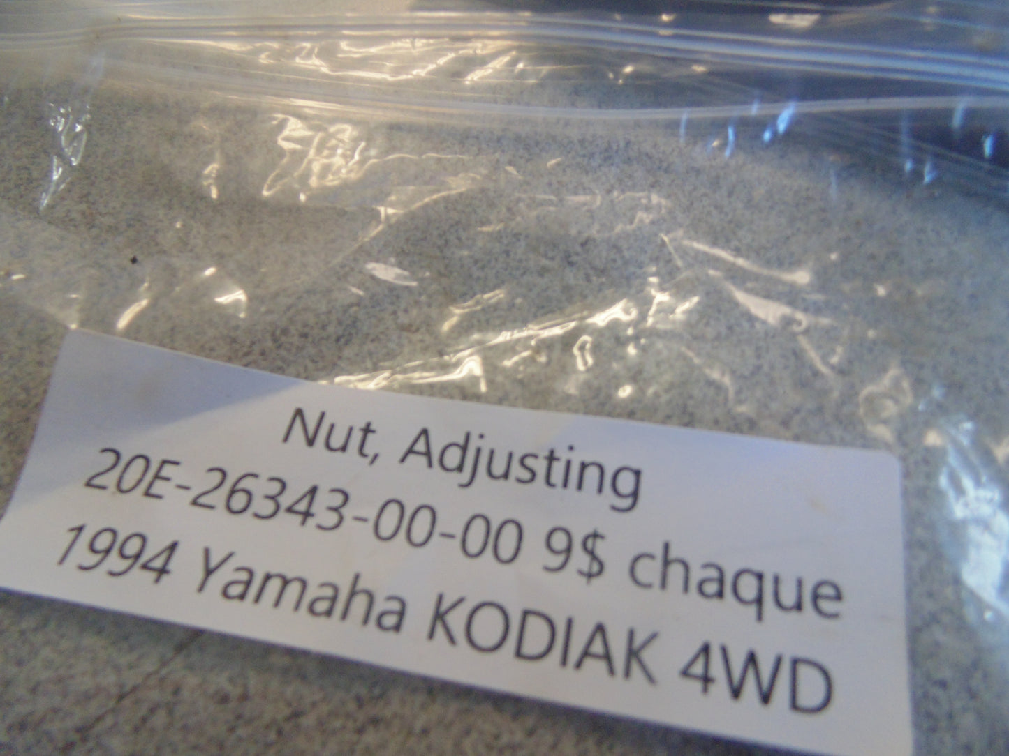 1994 YAMAHA KODIAK 4WD NUT ADJUSTING 20E-26343-00-00