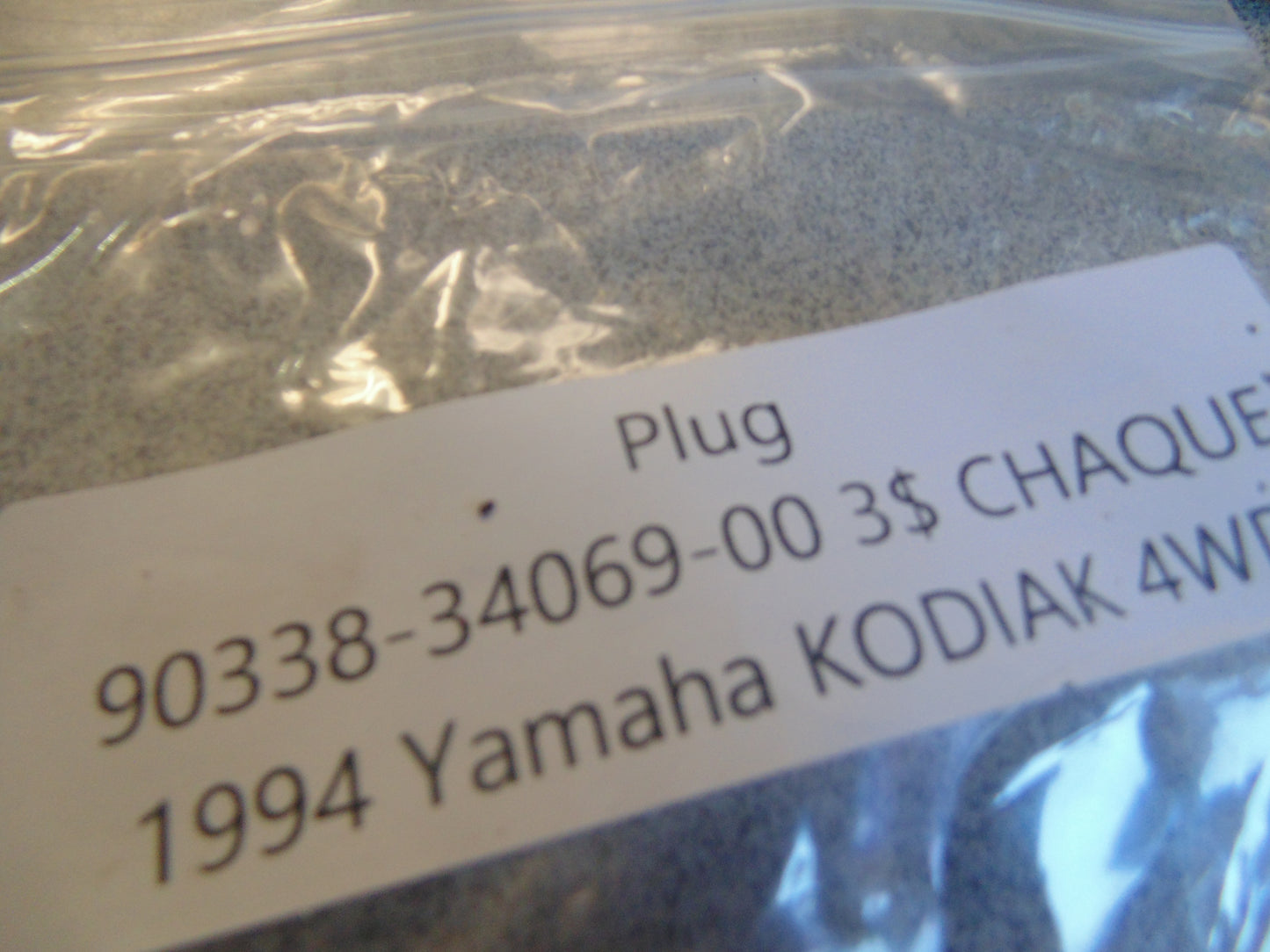 1994 YAMAHA KODIAK 4WD PLUG 90338-34069-00