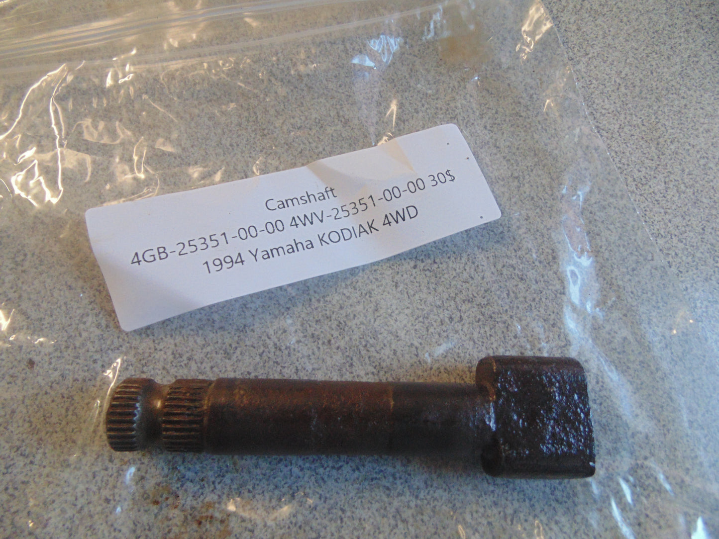 1994 YAMAHA KODIAK 4WD CAMSHAFT 4GB-25351-00-00 4WV-25351-00-00