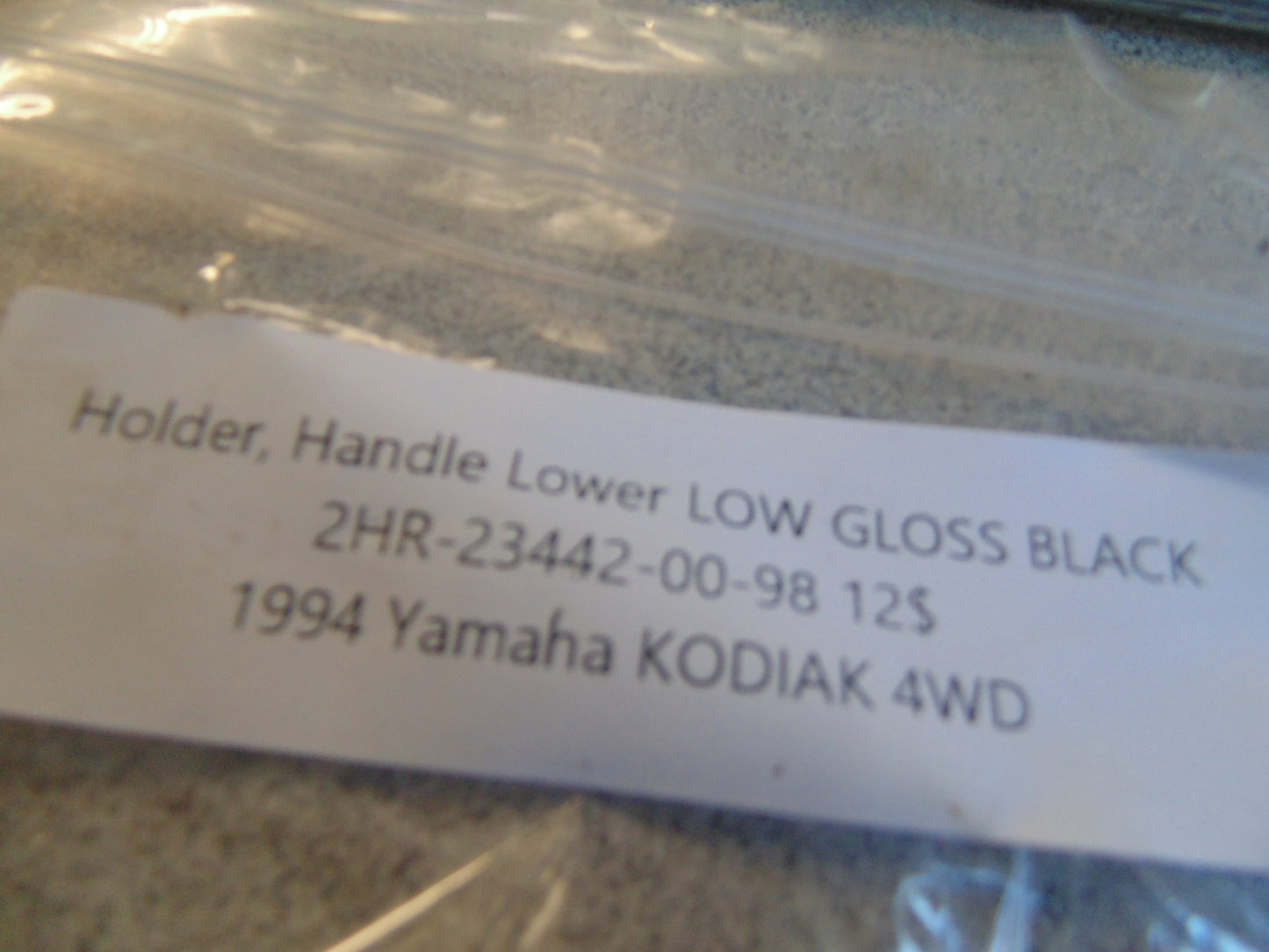 1994 YAMAHA KODIAK 4WD HOLDER HANDLE LOWER LOW GLOSS BLK 2HR-23442-00-98