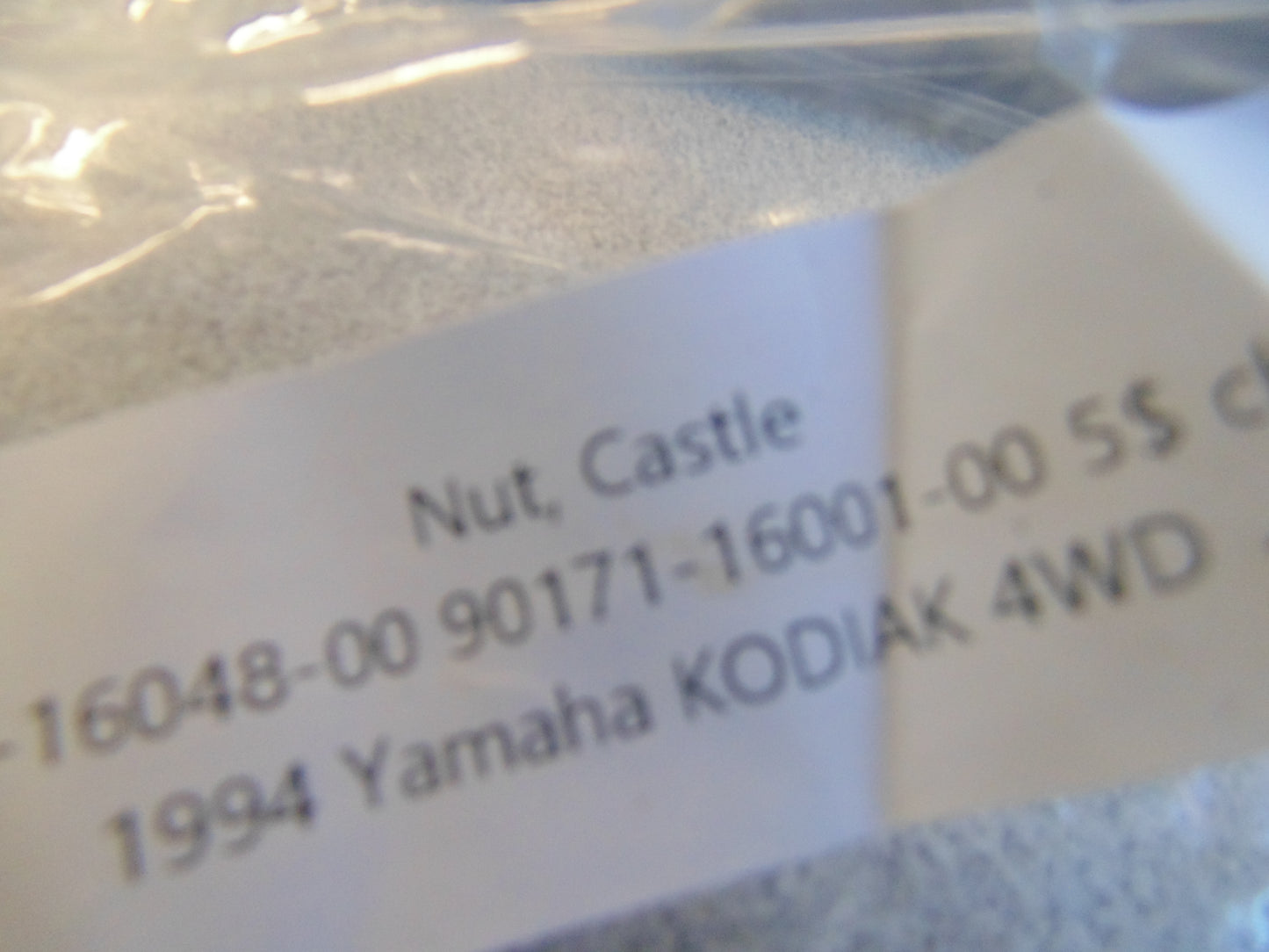 1994 YAMAHA KODIAK 4WD NUT CASTLE 90171-16048-00 90171-16001-00