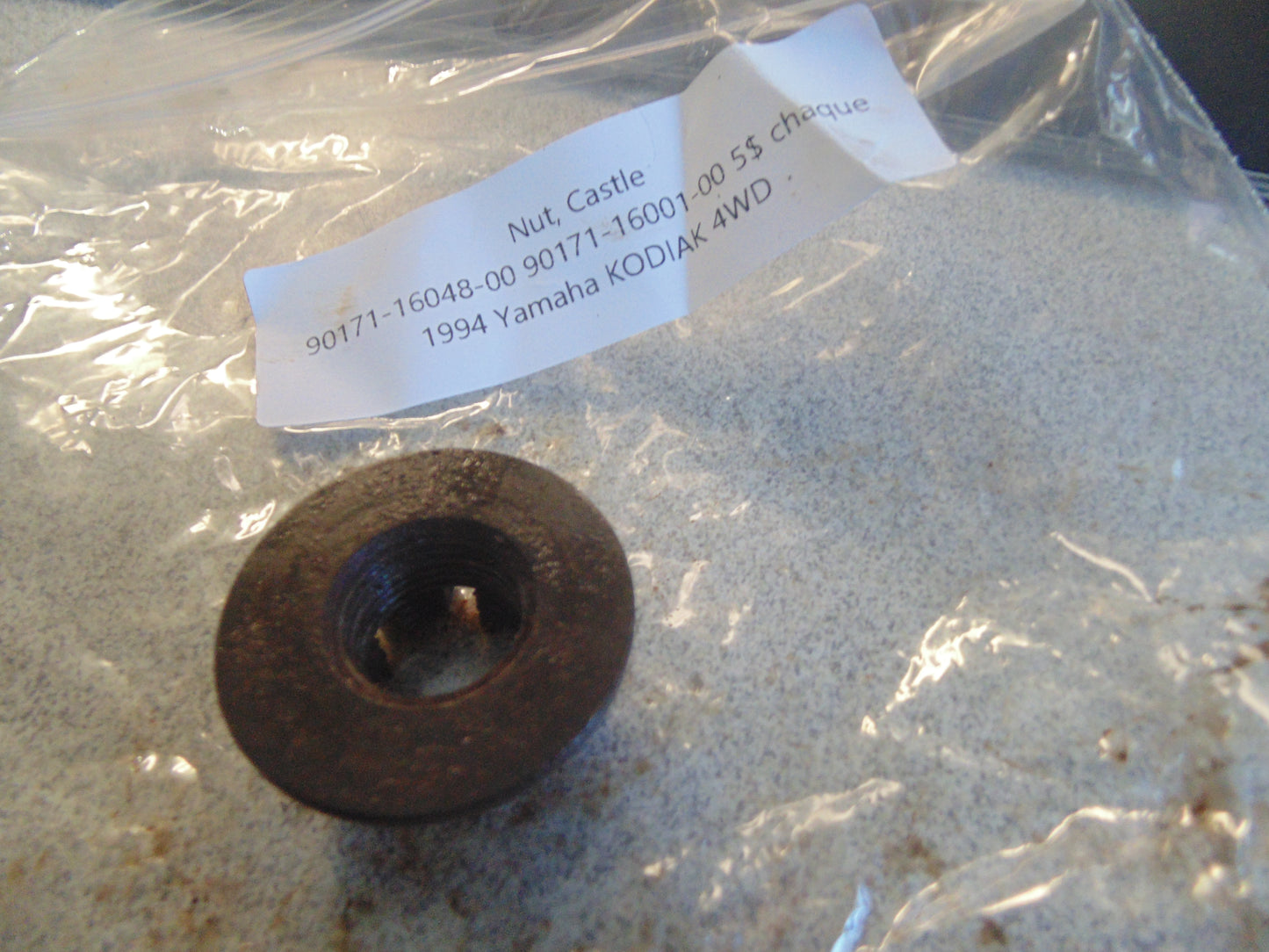 1994 YAMAHA KODIAK 4WD NUT CASTLE 90171-16048-00 90171-16001-00