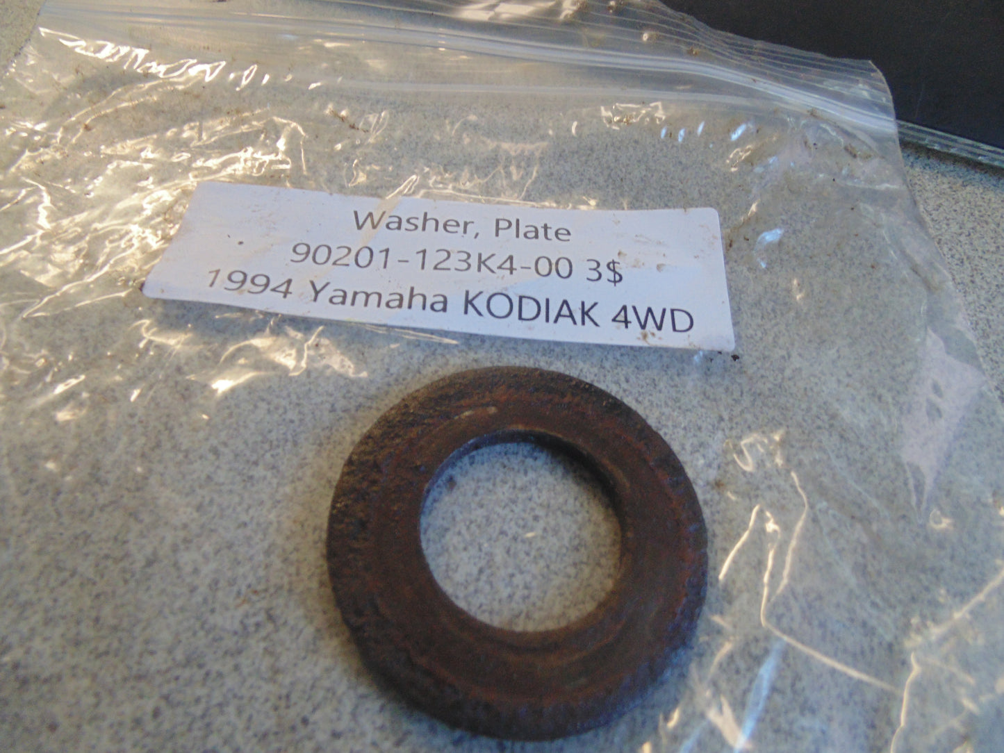 1994 YAMAHA KODIAK 4WD WASHER PLATE 90201-123K4-00