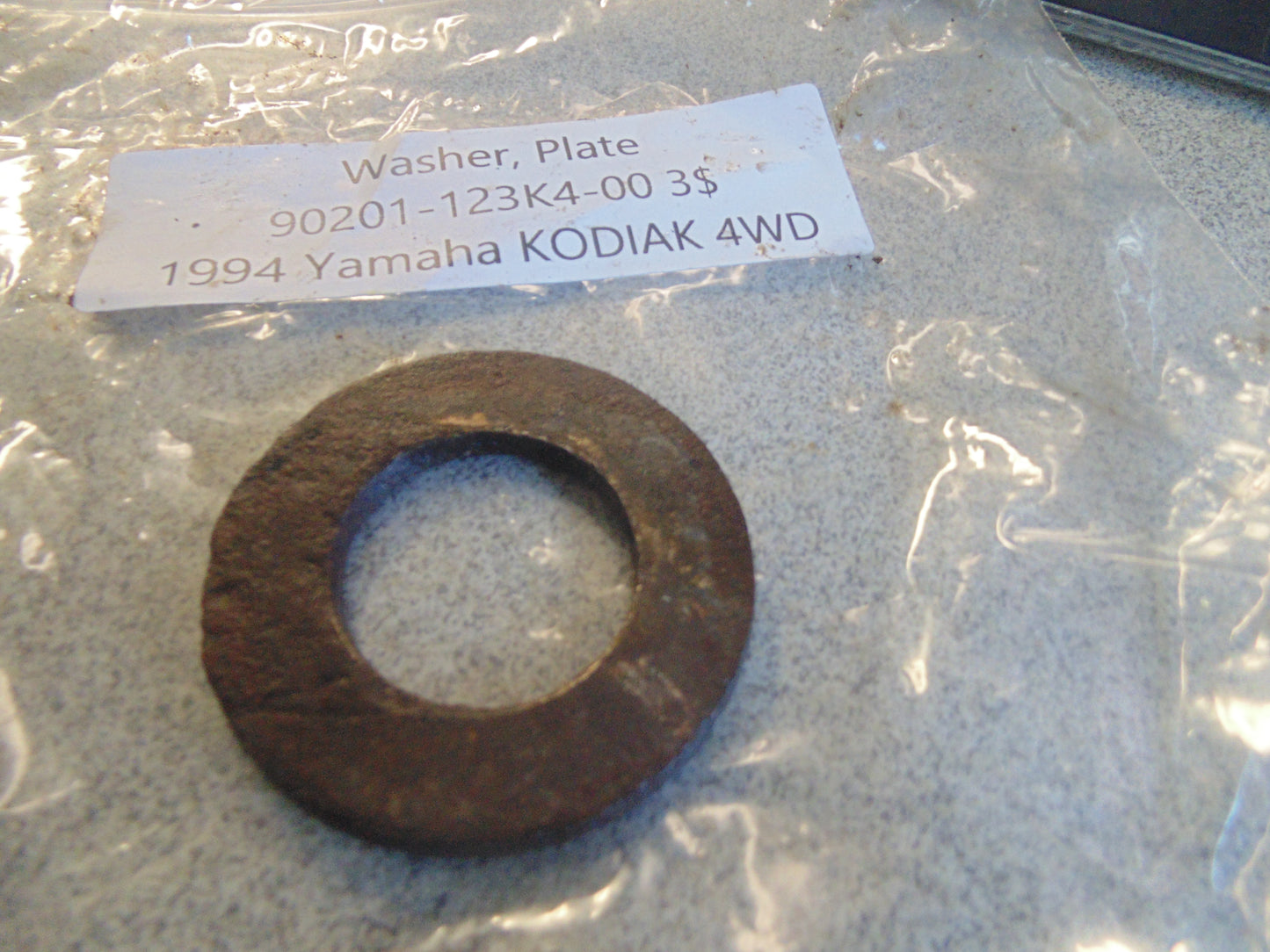 1994 YAMAHA KODIAK 4WD WASHER PLATE 90201-123K4-00