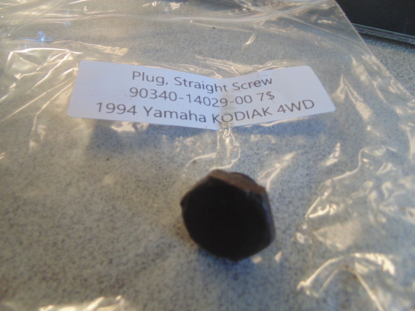 1994 YAMAHA KODIAK 4WD PLUG STARIGHT SCREW 90340-14029-00