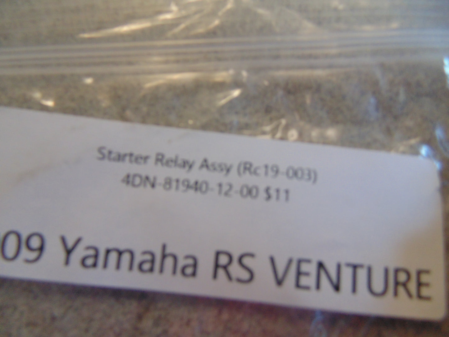 2009 YAMAHA RS VENTURE STARTER RELAY ASSY (RC19-003) 4DN-81940-12-00