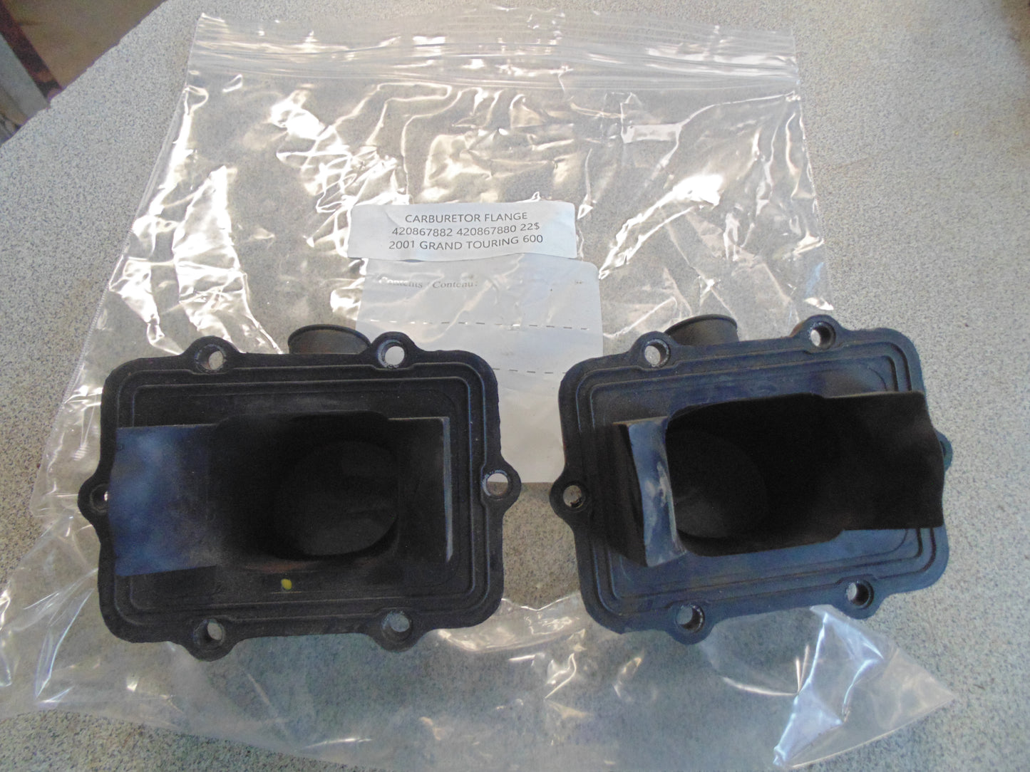 2001 GRAND TOURING 600 CARBURETOR FLANGE 420867882 420867880