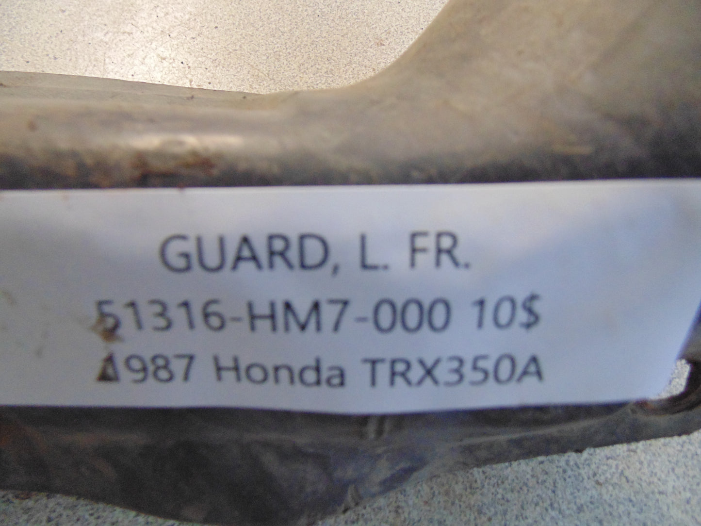 1987 HONDA TRX350A GUARD L FR 51316-HM7-000