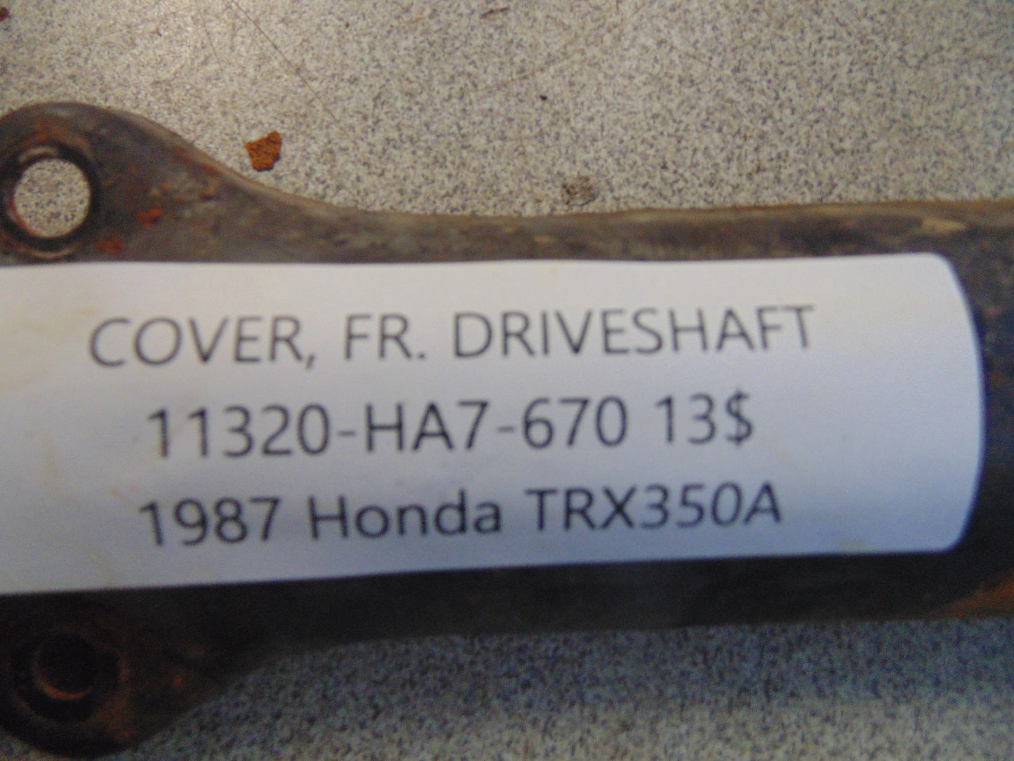 1987 HONDA TRX350A COVER FR DRIVESHAFT 11320-HA7-670