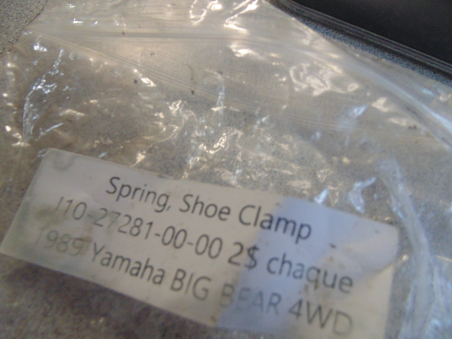 1989 Yamaha BIG BEAR 4WD SPRING SHOE CLAMPS J10-27281-00-00