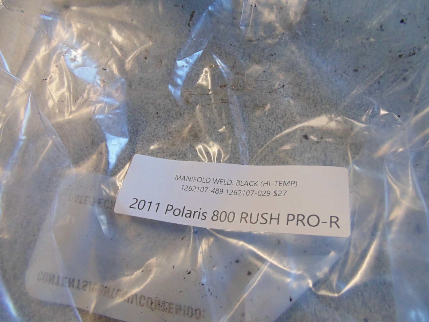 2011 Polaris 800 RUSH PRO-R MANIFOLD WELD, BLACK (HI-TEMP) 1262107-489 1262107-029
