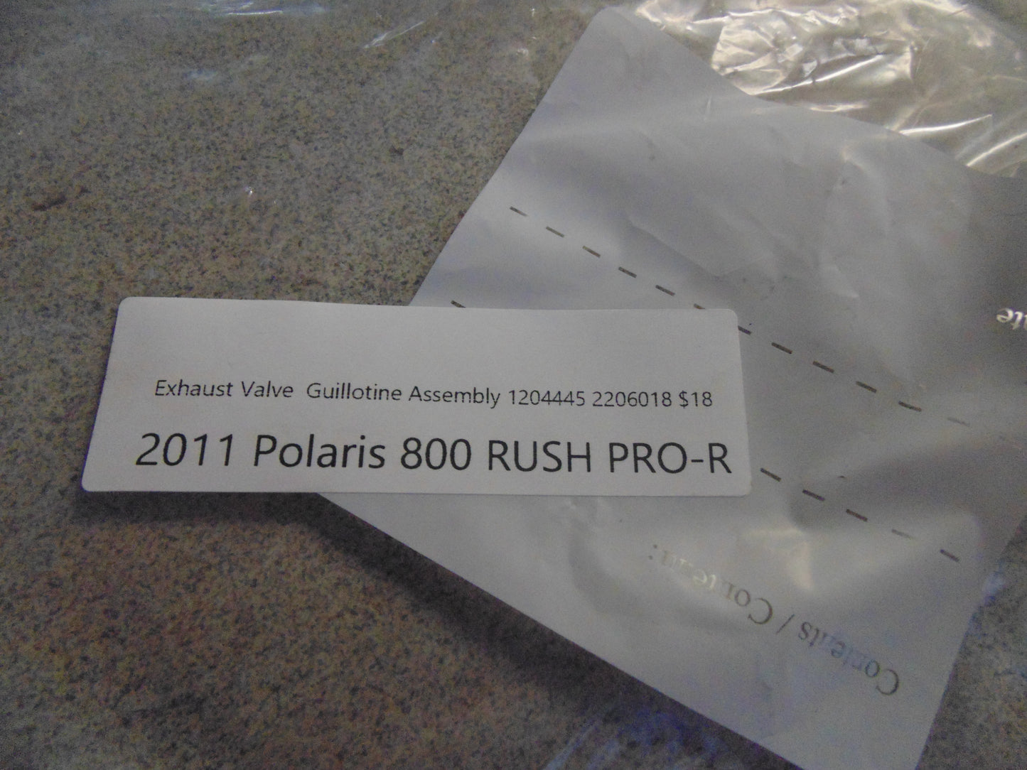 2011 Polaris 800 RUSH PRO-R Exhaust Valve Guillotine Assembly 1204445 2206018