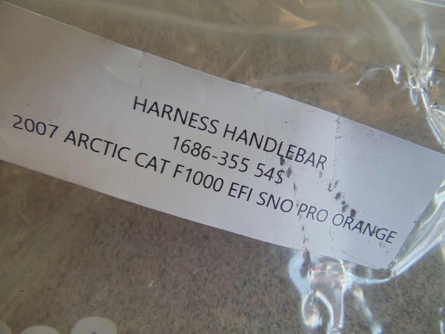 2007 ARCTIC CAT F1000 EFI SNO PRO ORANGE HARNESS HANDLEBAR 1686-355