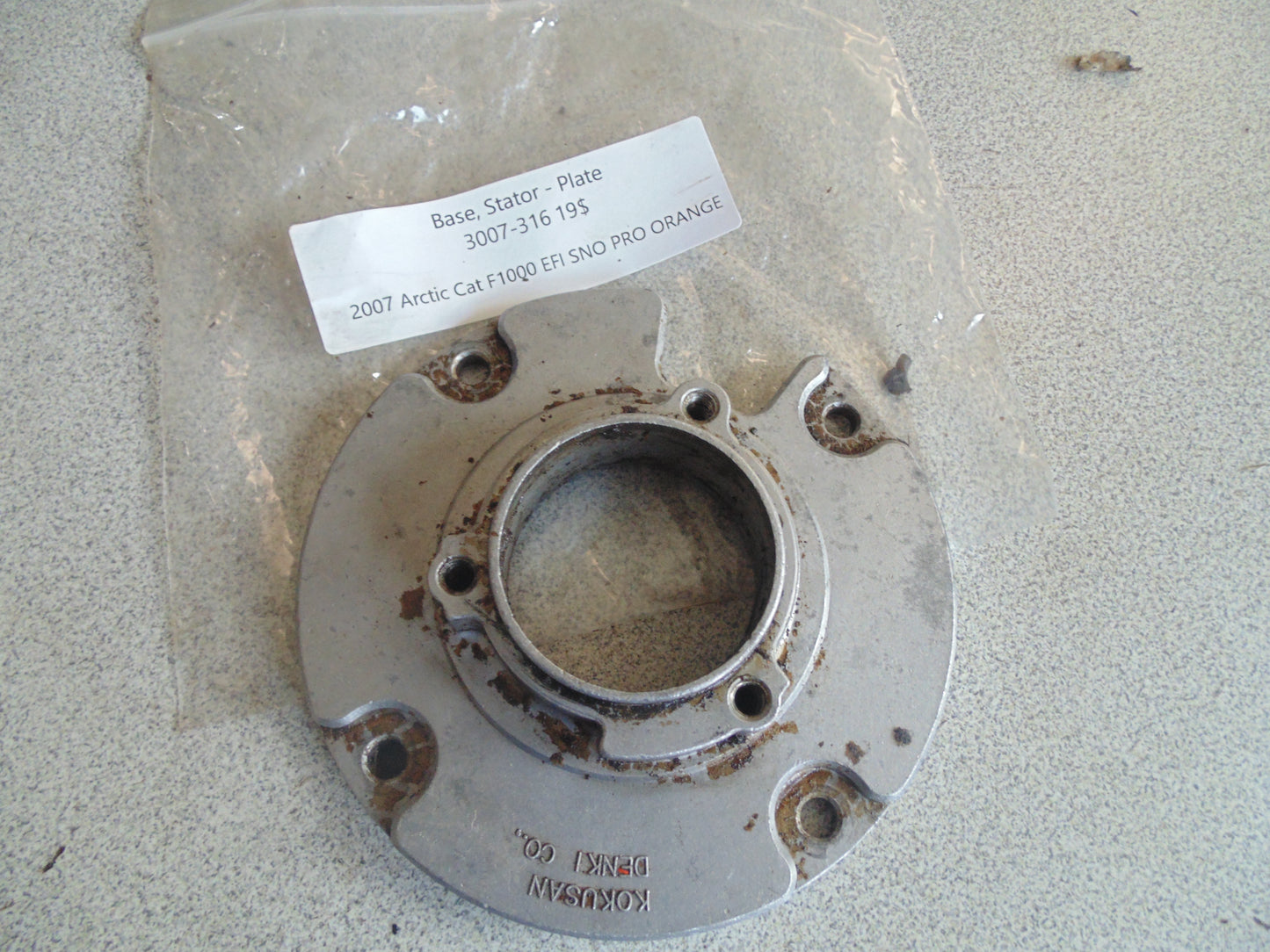 2007 ARCTIC CAT F1000 EFI SNO PRO ORANGE BASE STATOR PLATE 3007-316