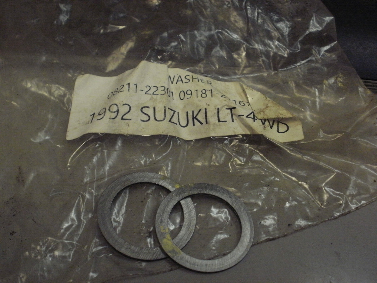 1992 SUZUKI LT-4WD WASHER 08211-22301 09181-22167