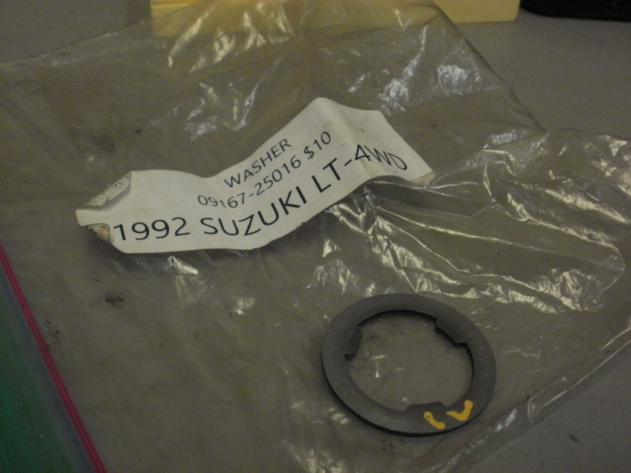 1992 SUZUKI LT-4WD WASHER 09167-25016
