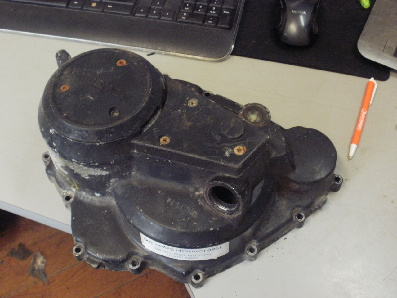 1986 KAWASAKI BAYOU 300 COVER CLUTCH 14032-1433