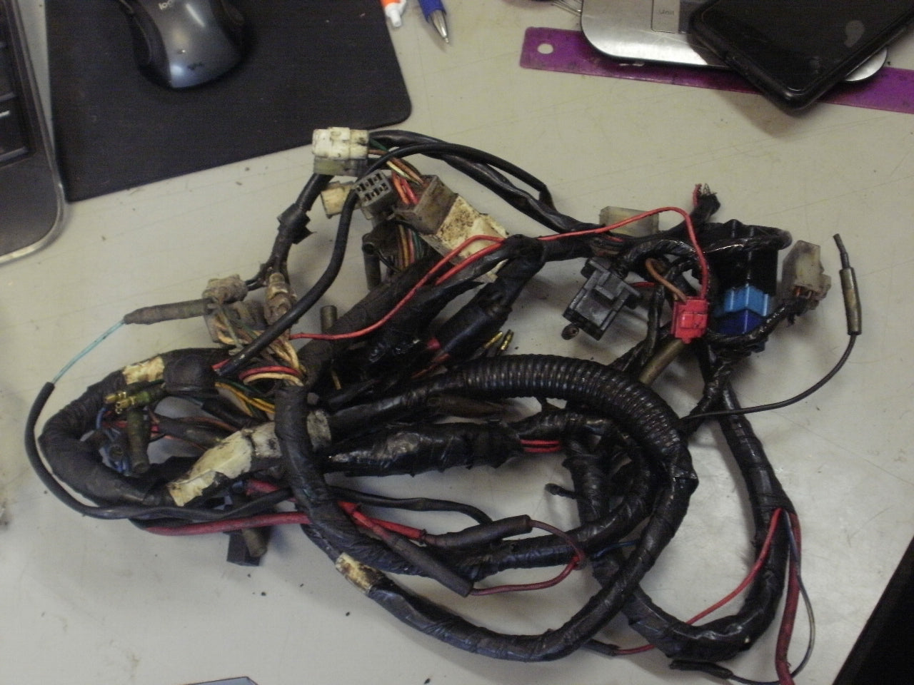 1989 YAMAHA BIG BEAR 4WD WIRE HARNESS ASSY 3HN-82590-00-00