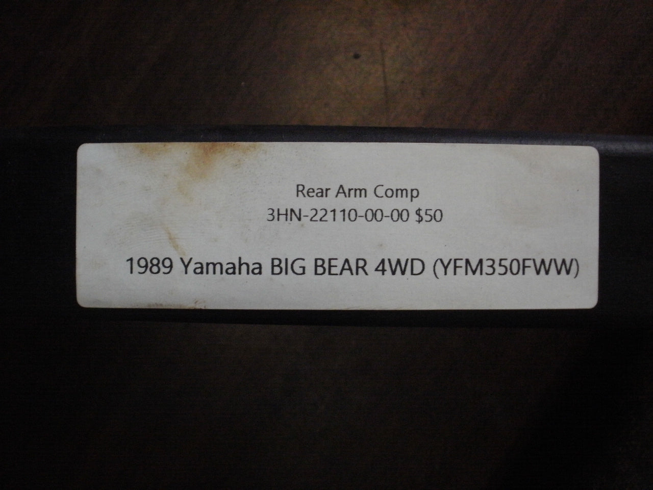 1989 Yamaha BIG BEAR 4WD (YFM350FWW) REAR ARM COMP 3HN-22110-00-00