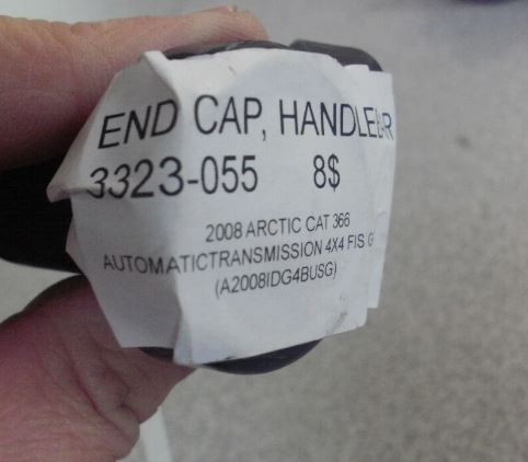 2008 ARCTIC CAT 366 4X4 END CAP,HANDLEBAR 3323-055