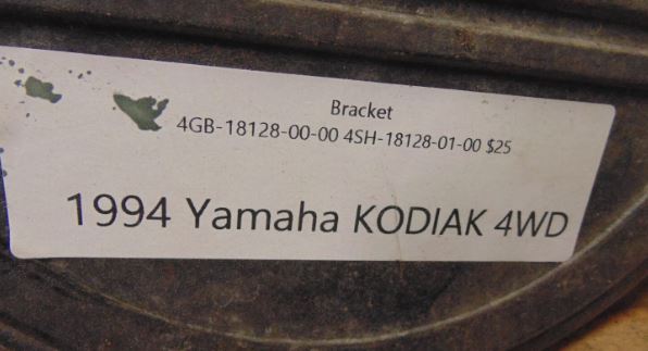 1994 YAMAHA KODIAK 400 4WD Bracket 4GB-18128-00-00 4SH-18128-01-00