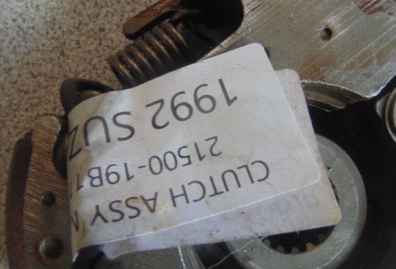 1992 SUZUKI LT-4WD CLUTCH ASSY MODEL J/K/L/M/N/P/R 21500-19B11 21500-19B22
