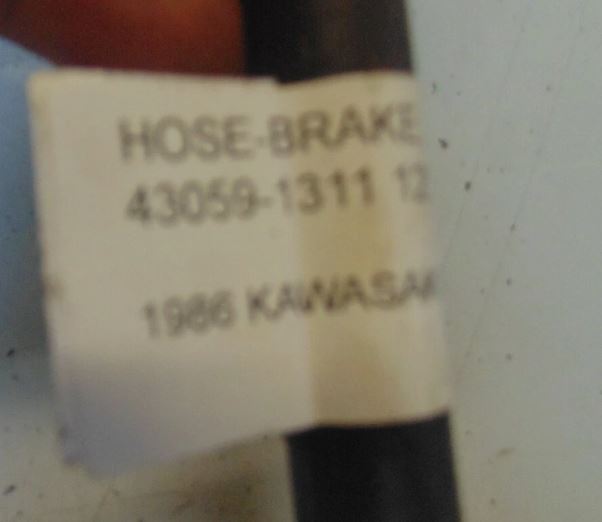 1986 KAWASAKI BAYOU 300 HOSE BRAKE FR UP 43059-1311