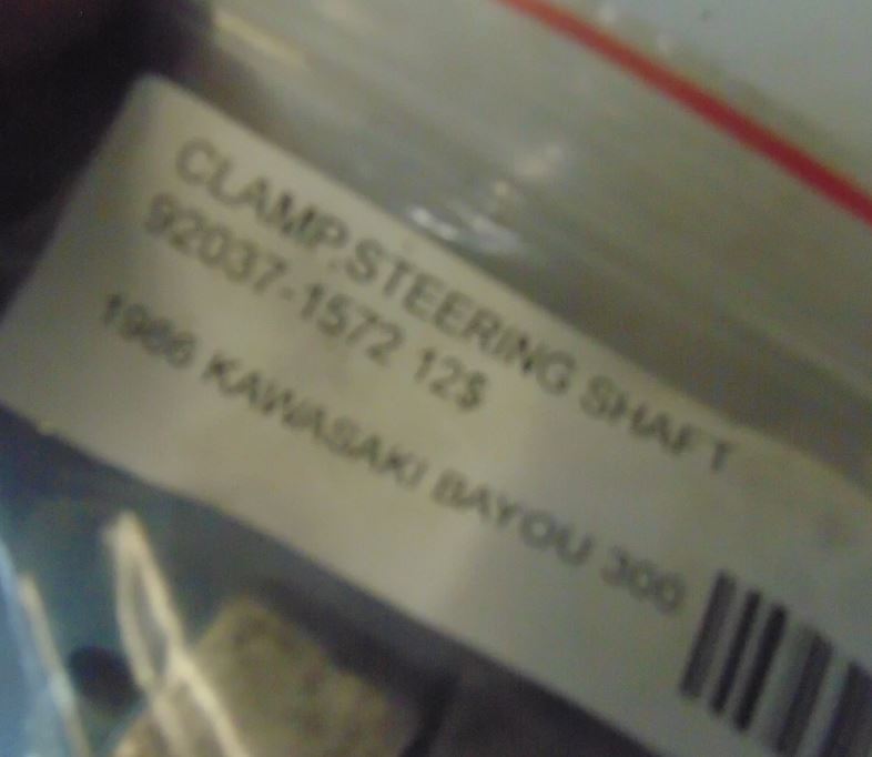 1986 KAWASAKI BAYOU 300 CLAMP STEERING SHAFT 92037-1572