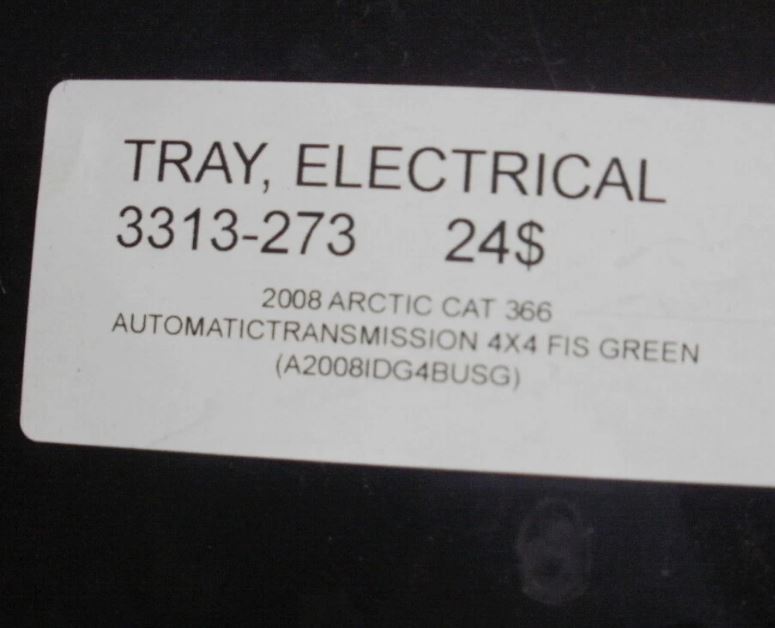 2008 ARCTIC CAT 366 4X4, TRAY ELECTRICAL 3313-273