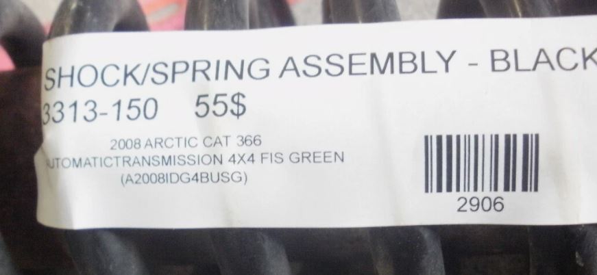 2008 ARCTIC CAT 366 4X4 SHOCK/SPRING ASSEMBLY-BLACK 3313-150