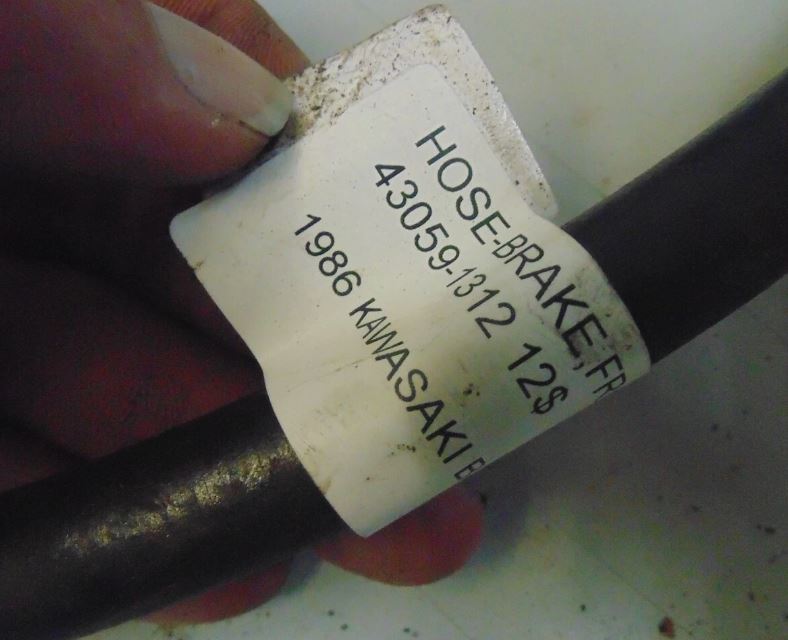1986 KAWASAKI BAYOU 300 HOSE BRAKE FR LWR 43059-1312