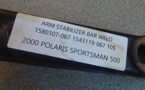 2001 POLARIS SPORTSMAN 500 ARM STABILIZER BAR WELD 1580107-067 1543119-067