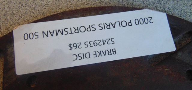 2001 POLARIS SPORTSMAN 500 BRAKE DISC 5242935