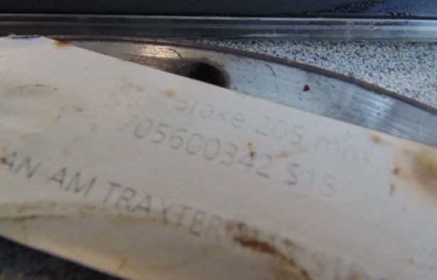 2004 CAN-AM TRAXTER MAX STD & MAX XT BRAKE 205MM 705600342