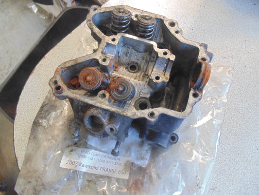 2002 KAWASAKI PRAIRIE 650 HEAD COMP CYLINDER FR 11008-1381 11008-0777