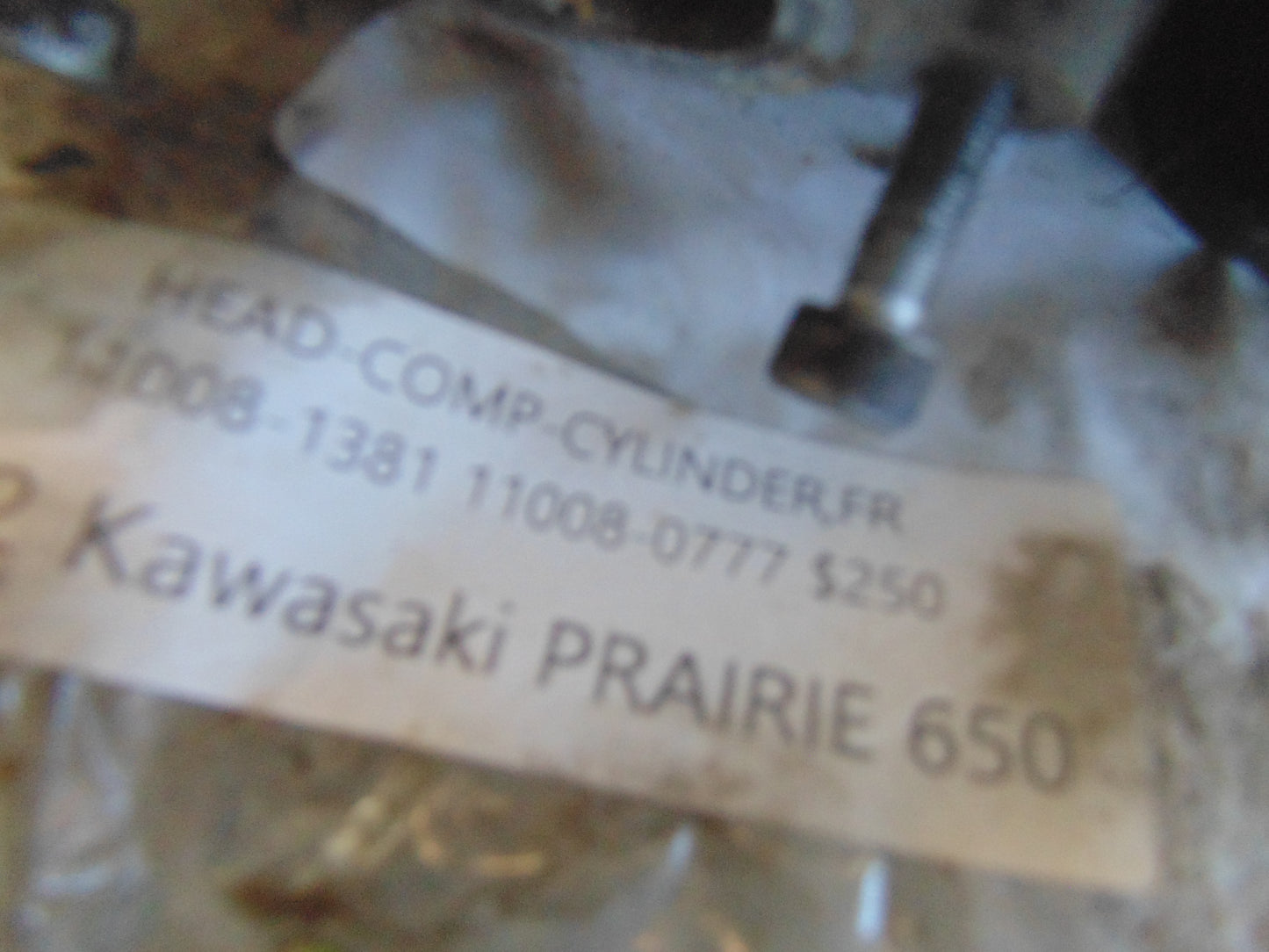 2002 KAWASAKI PRAIRIE 650 HEAD COMP CYLINDER FR 11008-1381 11008-0777