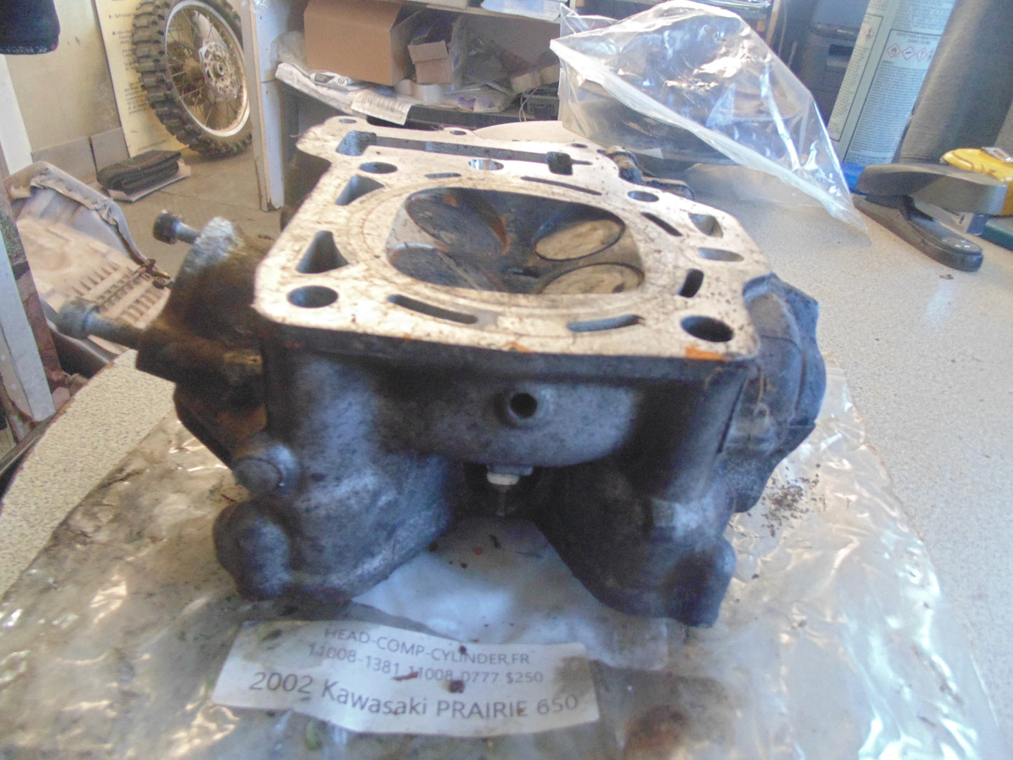2002 KAWASAKI PRAIRIE 650 HEAD COMP CYLINDER FR 11008-1381 11008-0777