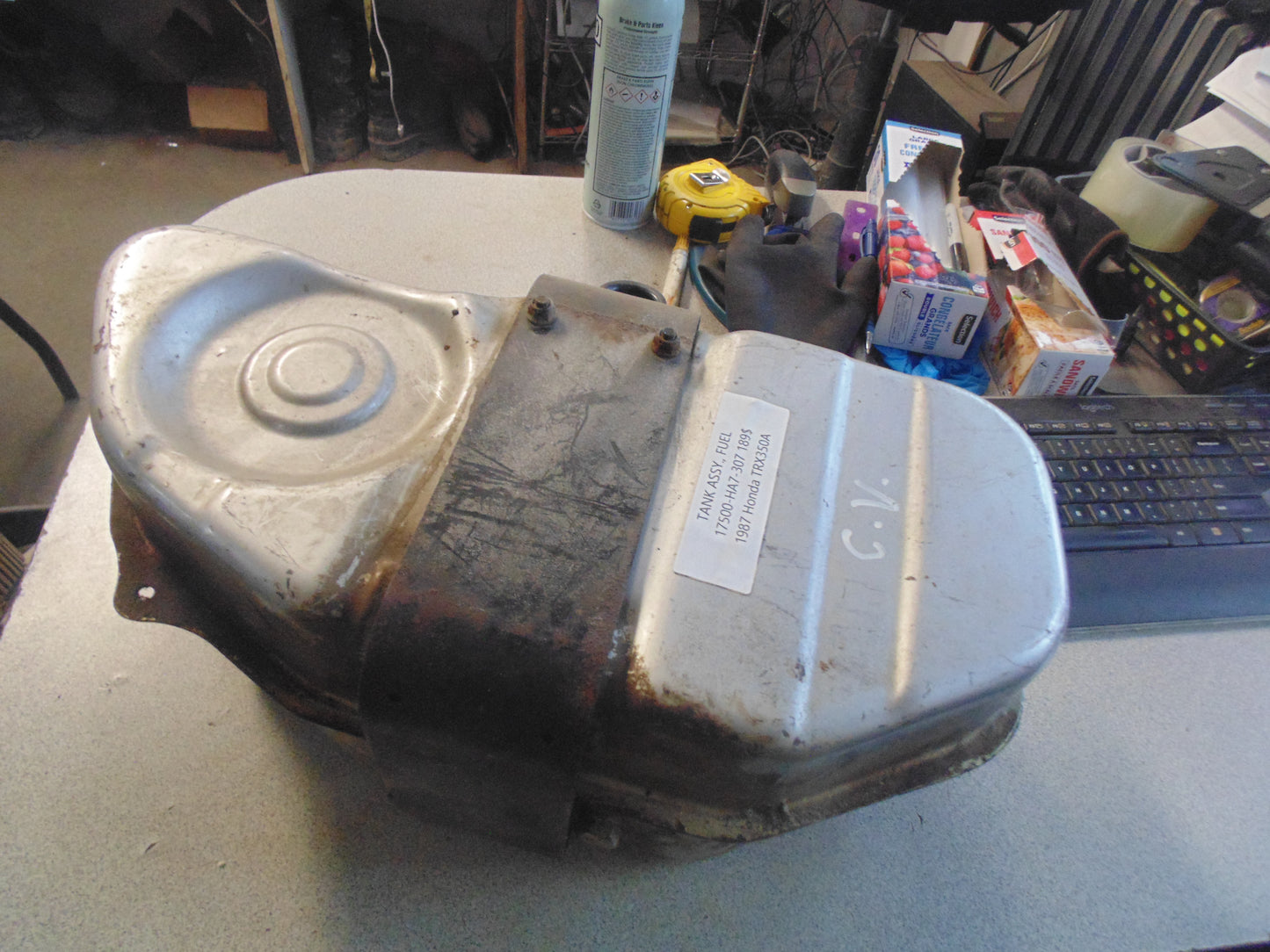 1987 HONDA TRX350A TANK ASSY FUEL 17500-HA7-307