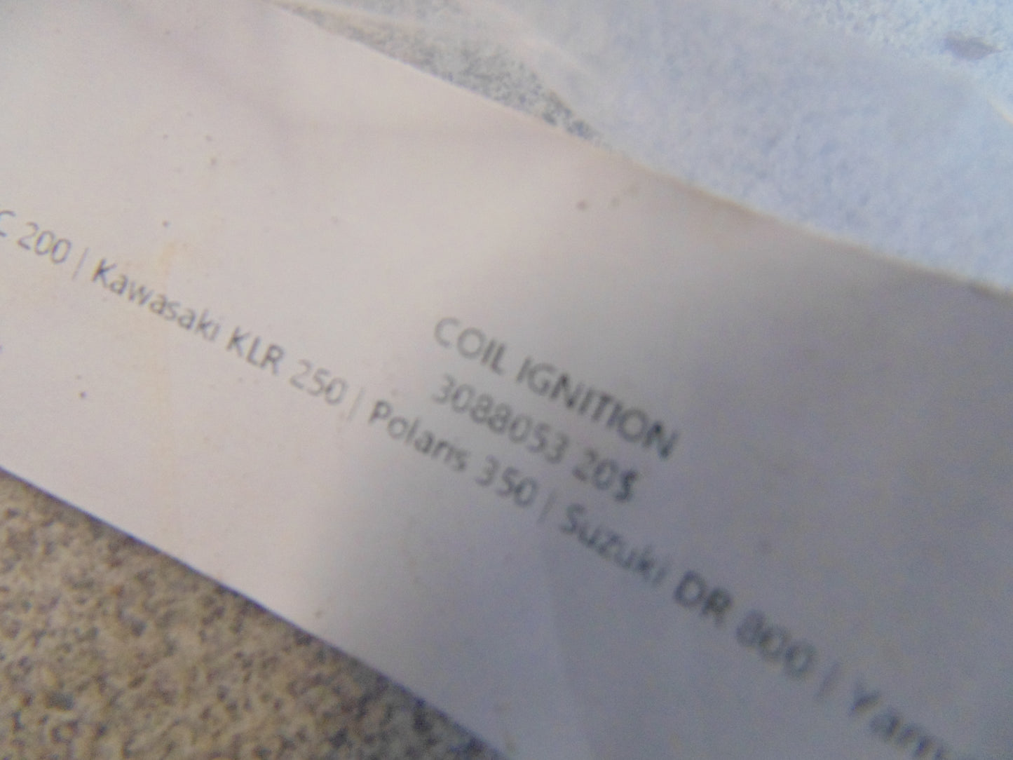 1976-2015 HONDA ATC 200 KAWASAKI KLR 250 POLARIS 350 SUZUKI DR800 YAMAHA YP400 COIL IGNITION 3088053