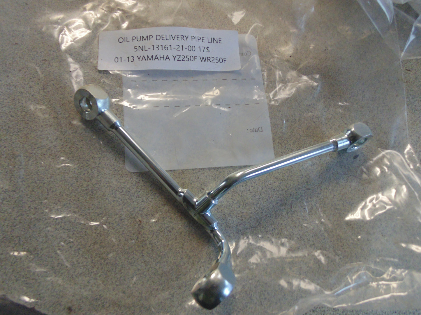 2001-2013 YAMAHA YZF250F WR250F OIL PUMP DELIVERY PIPE LINE 5NL-13161-21-00