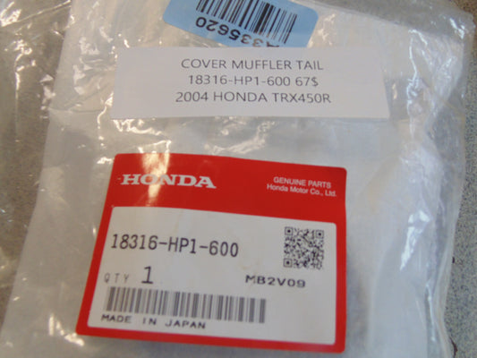 2004 HONDA TRX450R COVER MUFFLER TAIL 18316-HP1-600