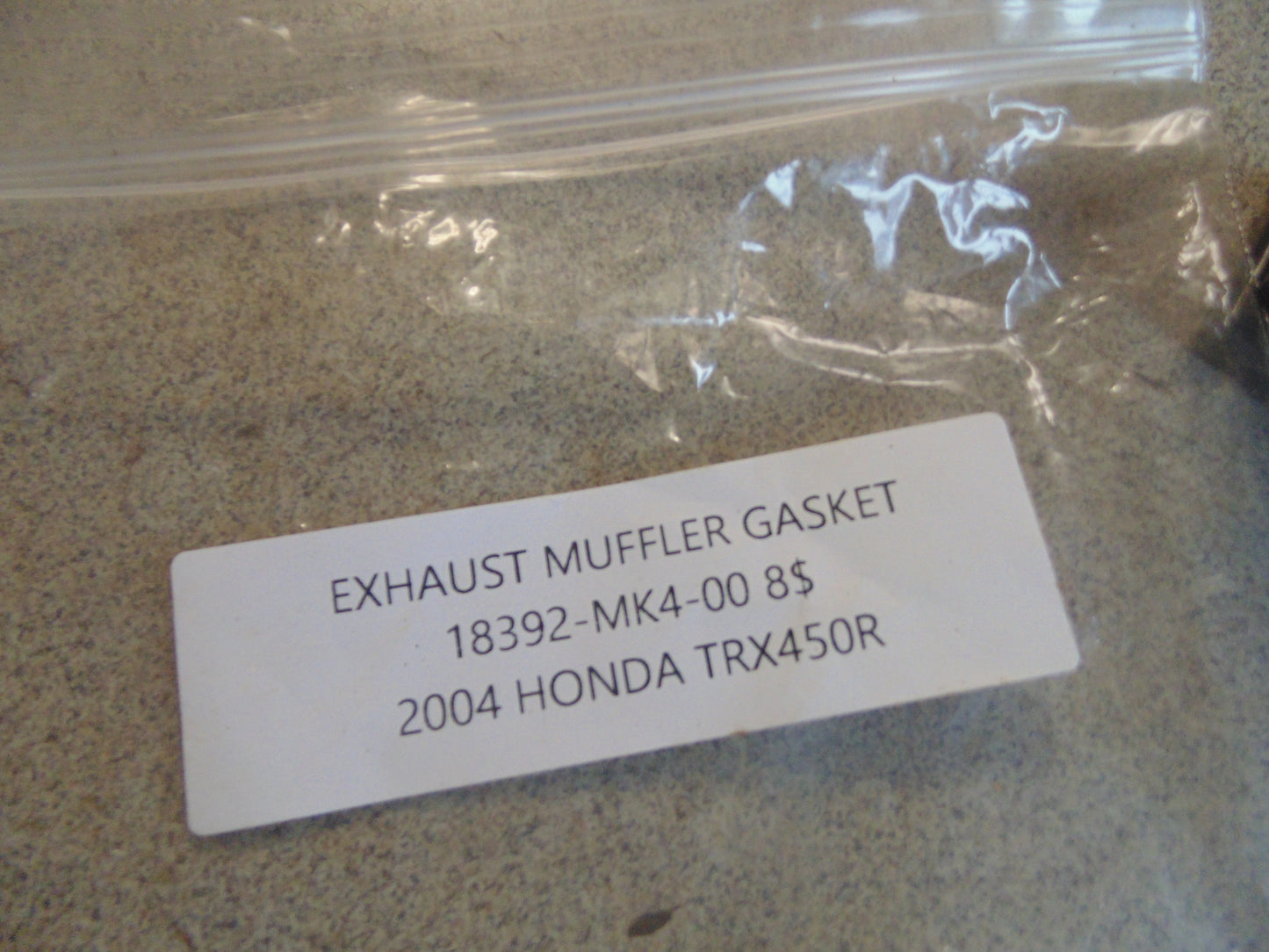 2004 HONDA TRX450R EXHAUST MUFFLER GASKET 18392-MK4-00