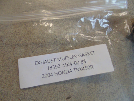2004 HONDA TRX450R EXHAUST MUFFLER GASKET 18392-MK4-00