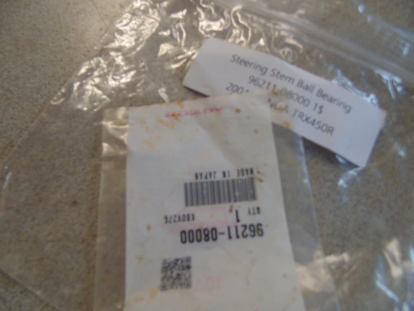 2004 HONDA TRX450R STEERING STEM BALL BEARING 96211-08000